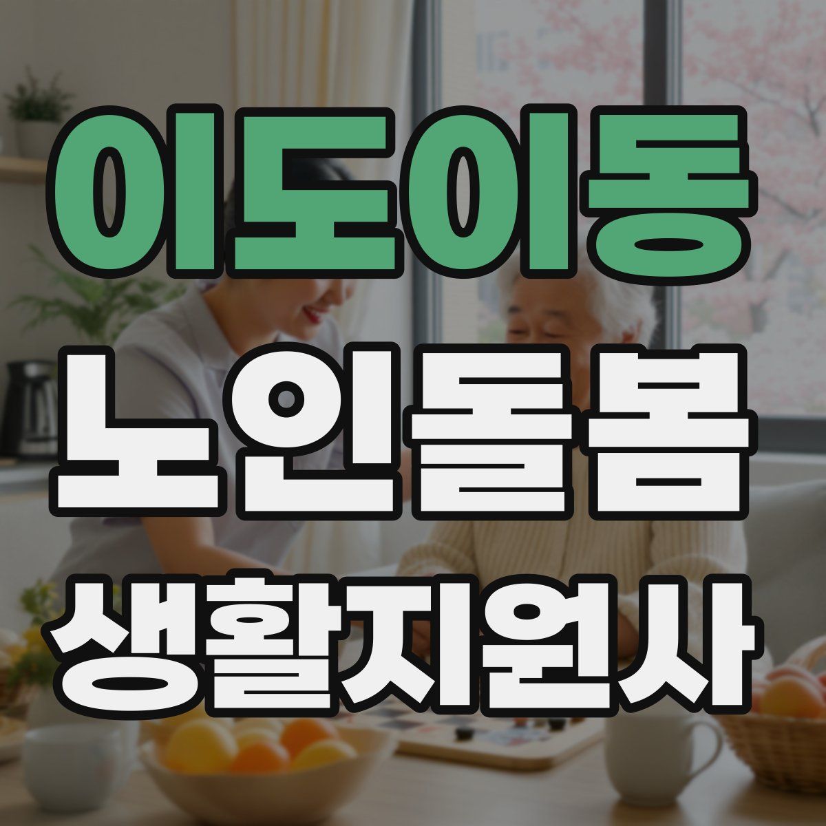 이도이동 노인돌봄생활지원사 자격증