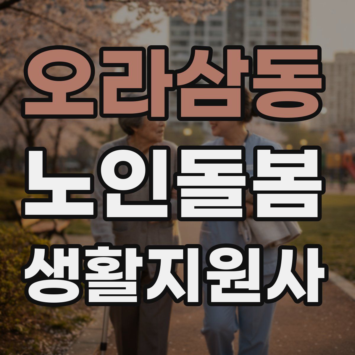 오라삼동 노인돌봄생활지원사 자격증