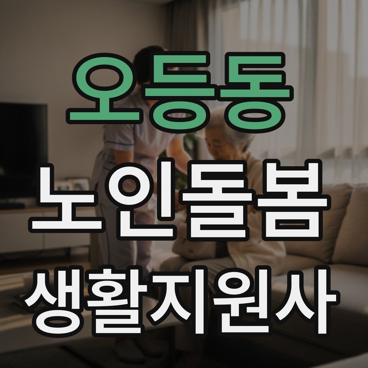 오등동 노인돌봄생활지원사 자격증 외출 동행에서 가장 중요한 안전 습관