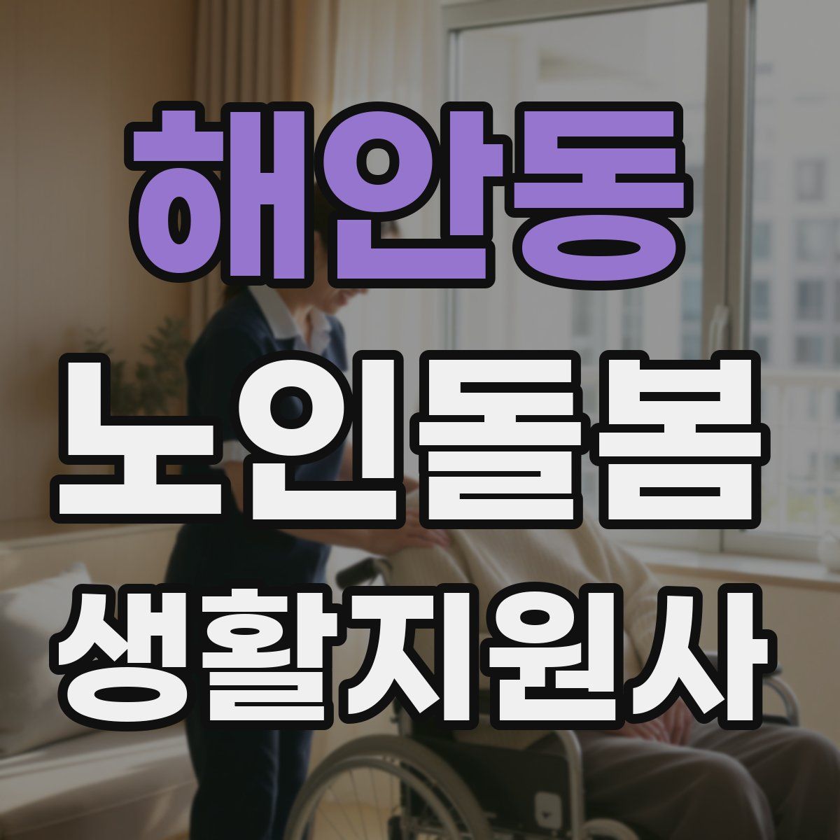 해안동 노인돌봄생활지원사 자격증