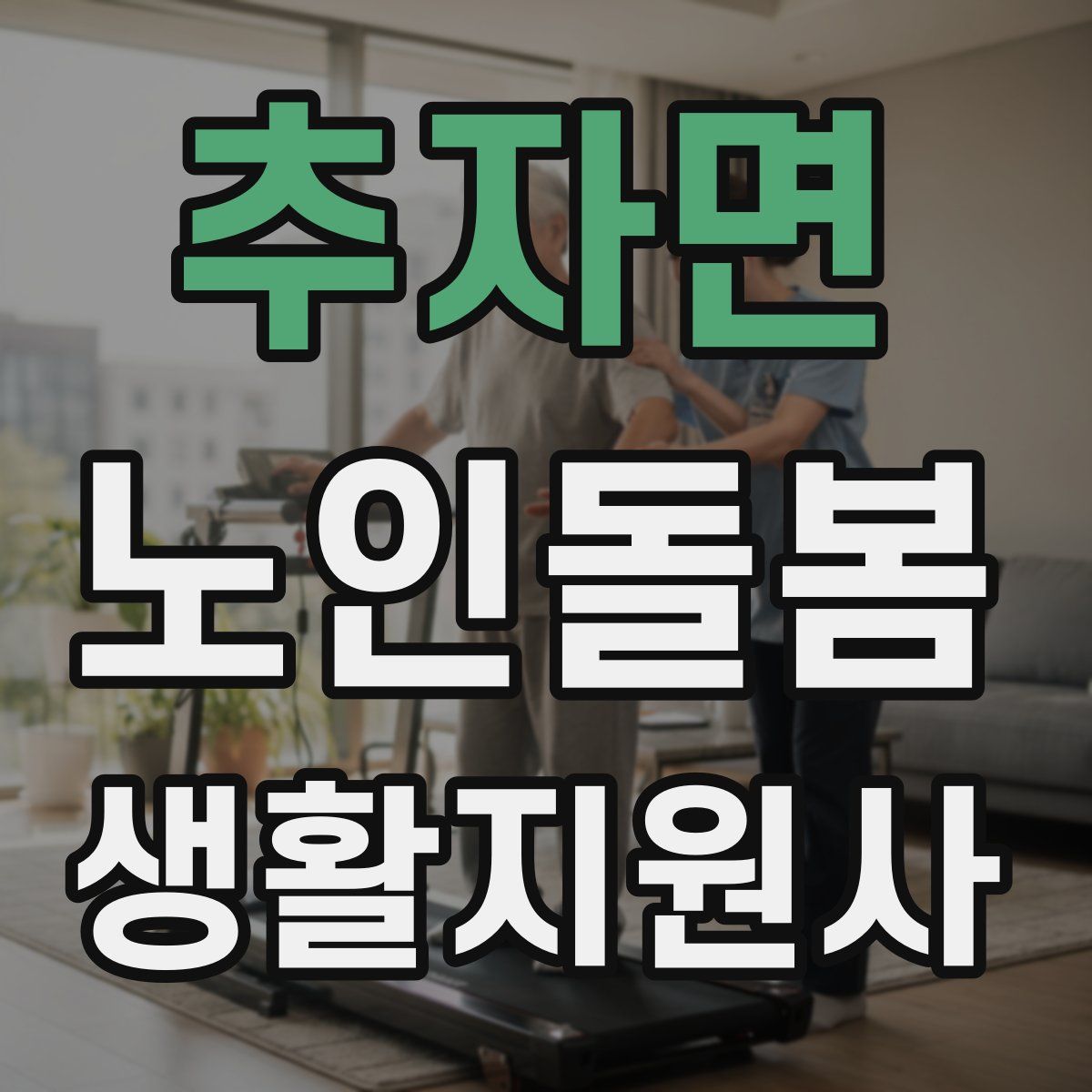 추자면 노인돌봄생활지원사 자격증