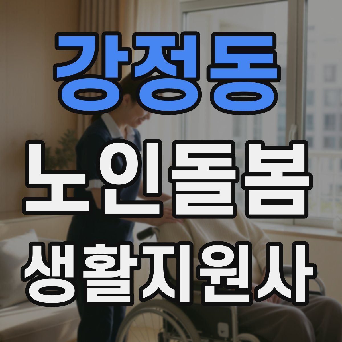 강정동 노인돌봄생활지원사 자격증
