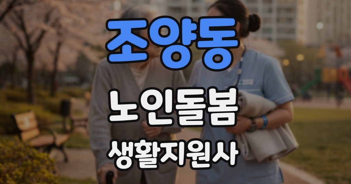조양동 노인돌봄생활지원사 자격증