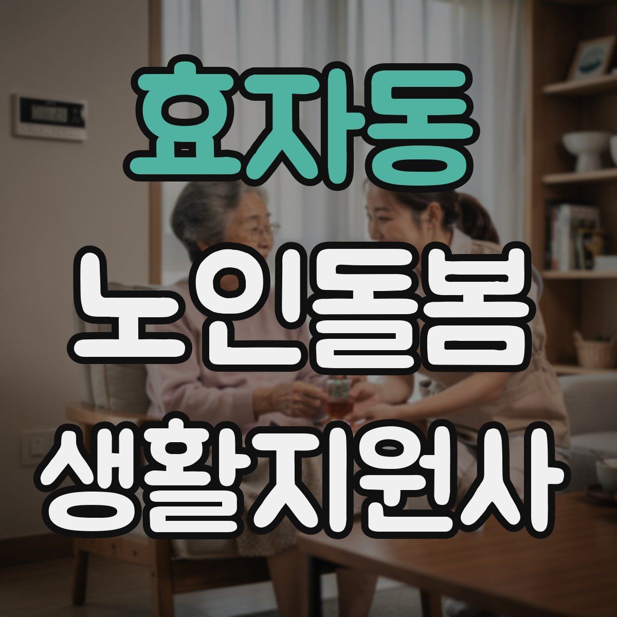 효자동 노인돌봄생활지원사 자격증