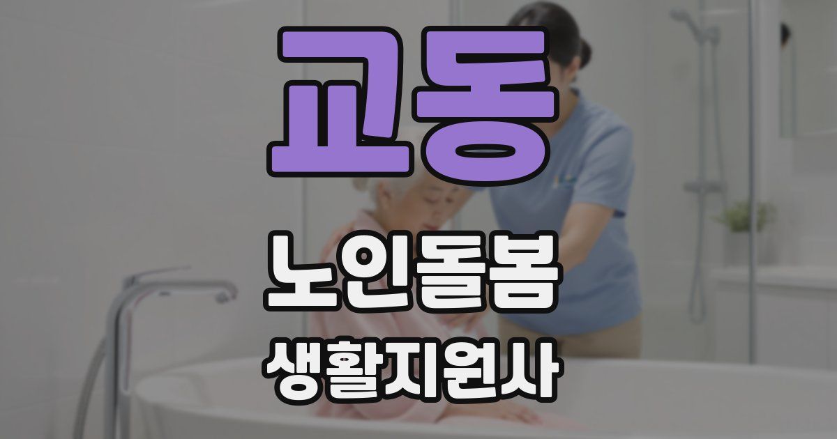 교동 노인돌봄생활지원사 자격증