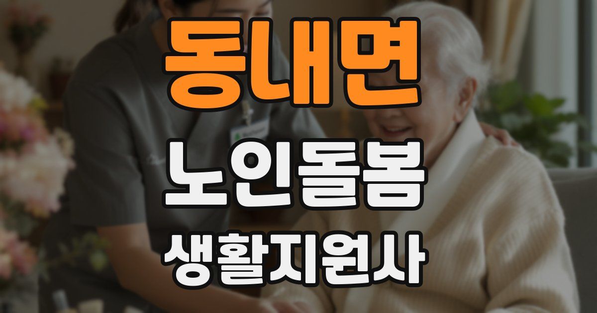 동내면 노인돌봄생활지원사 자격증