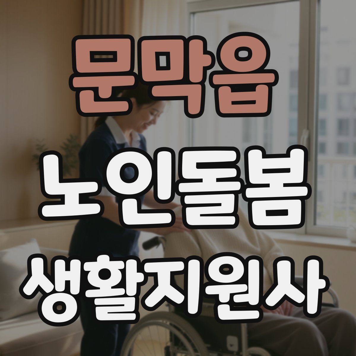 문막읍 노인돌봄생활지원사 자격증