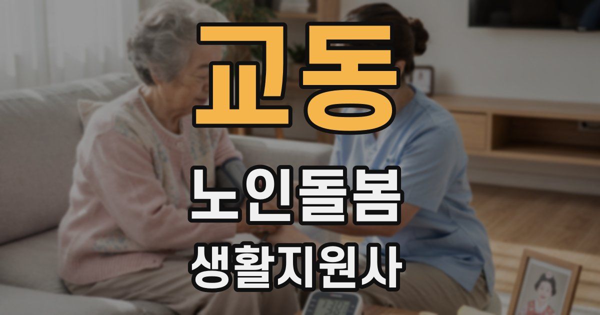 교동 노인돌봄생활지원사 자격증