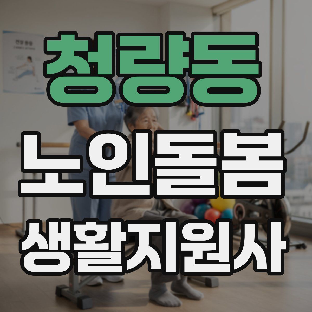 청량동 노인돌봄생활지원사 자격증