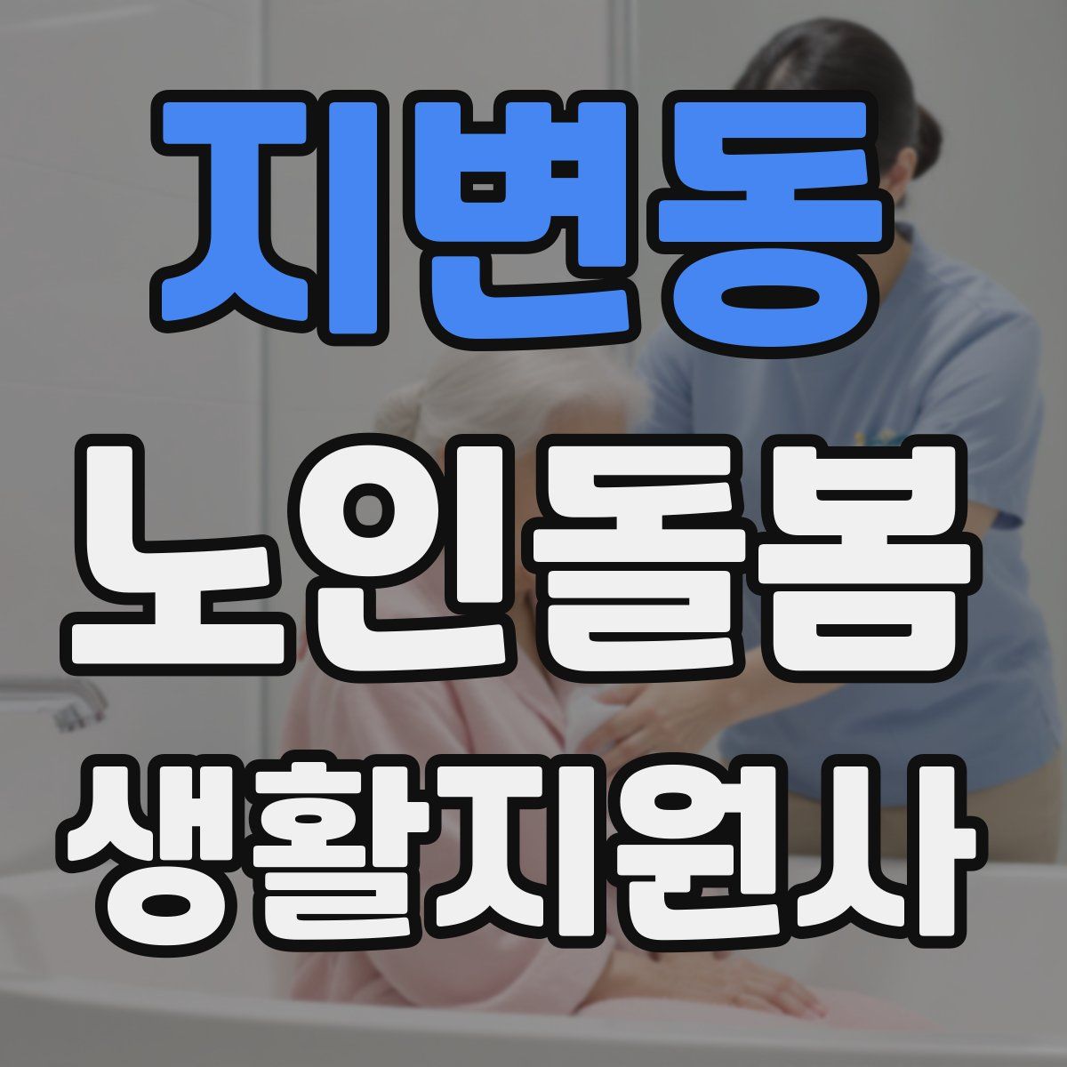 지변동 노인돌봄생활지원사 자격증