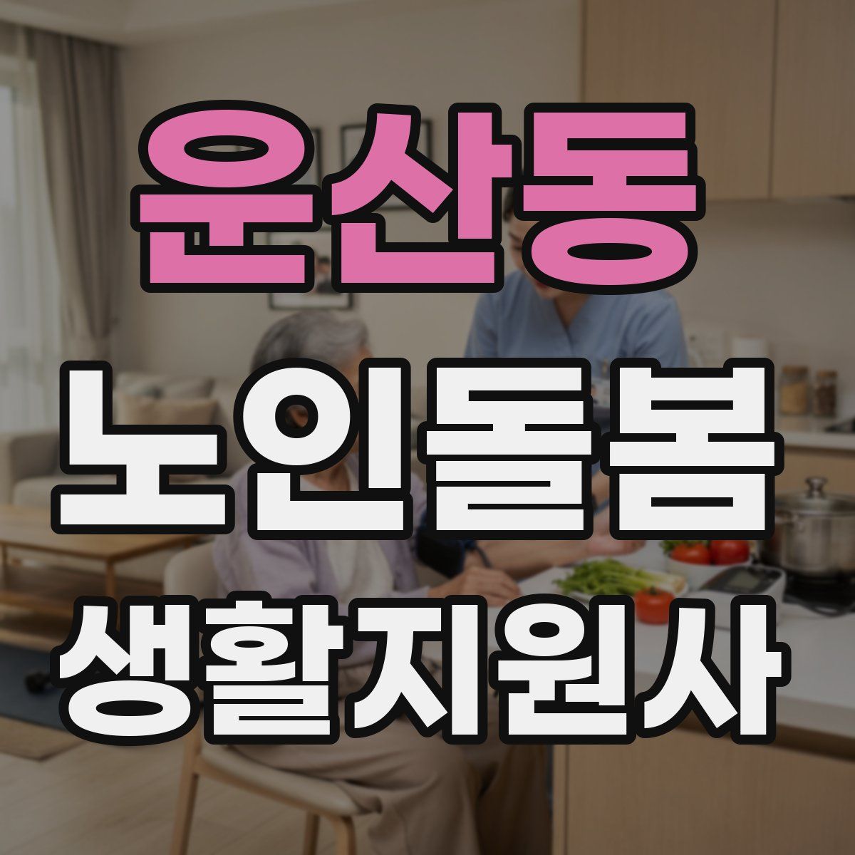 운산동 노인돌봄생활지원사 자격증