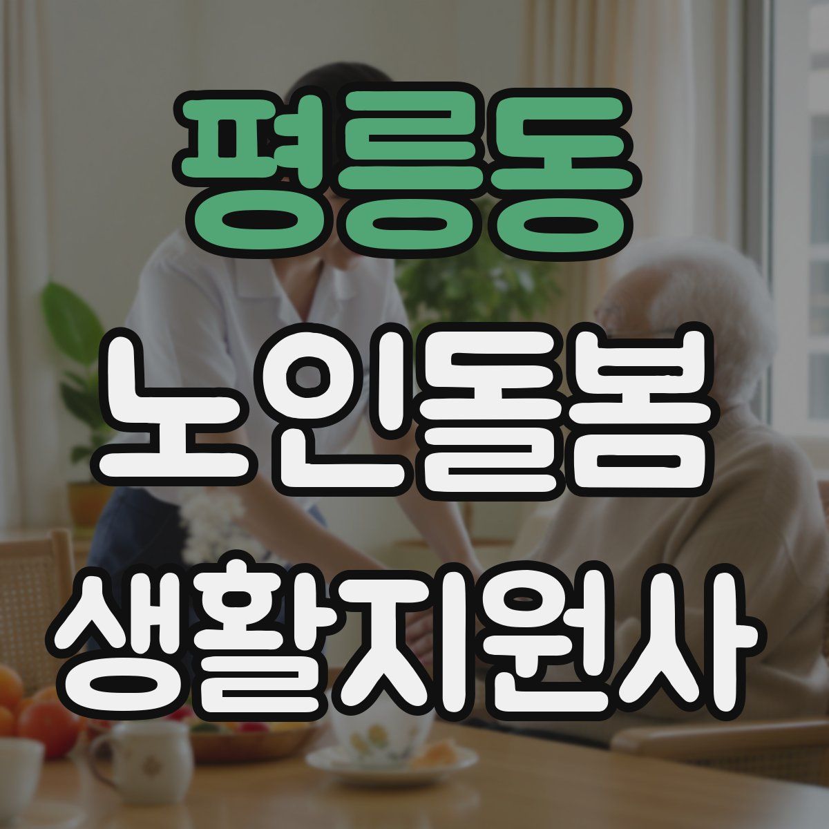 평릉동 노인돌봄생활지원사 자격증