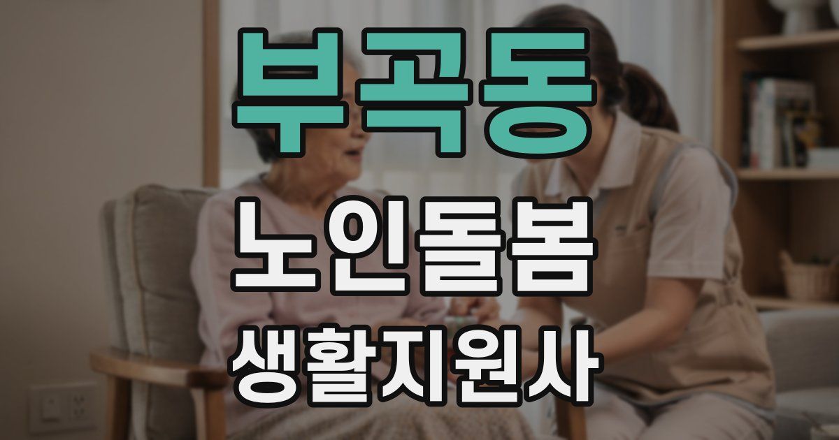 부곡동 노인돌봄생활지원사 자격증