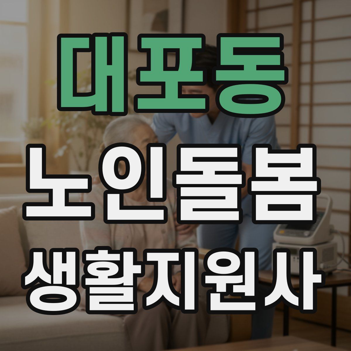 대포동 노인돌봄생활지원사 자격증