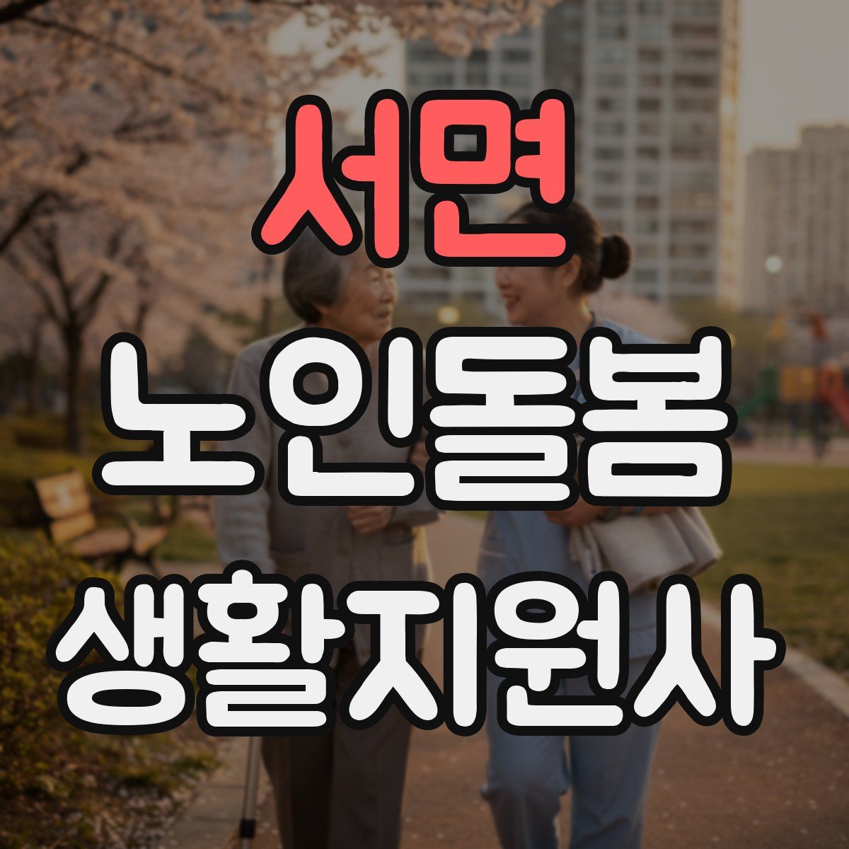 서면 노인돌봄생활지원사 자격증