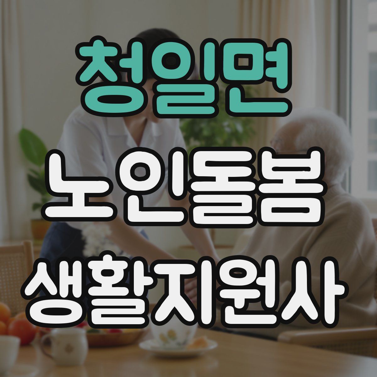 청일면 노인돌봄생활지원사 자격증