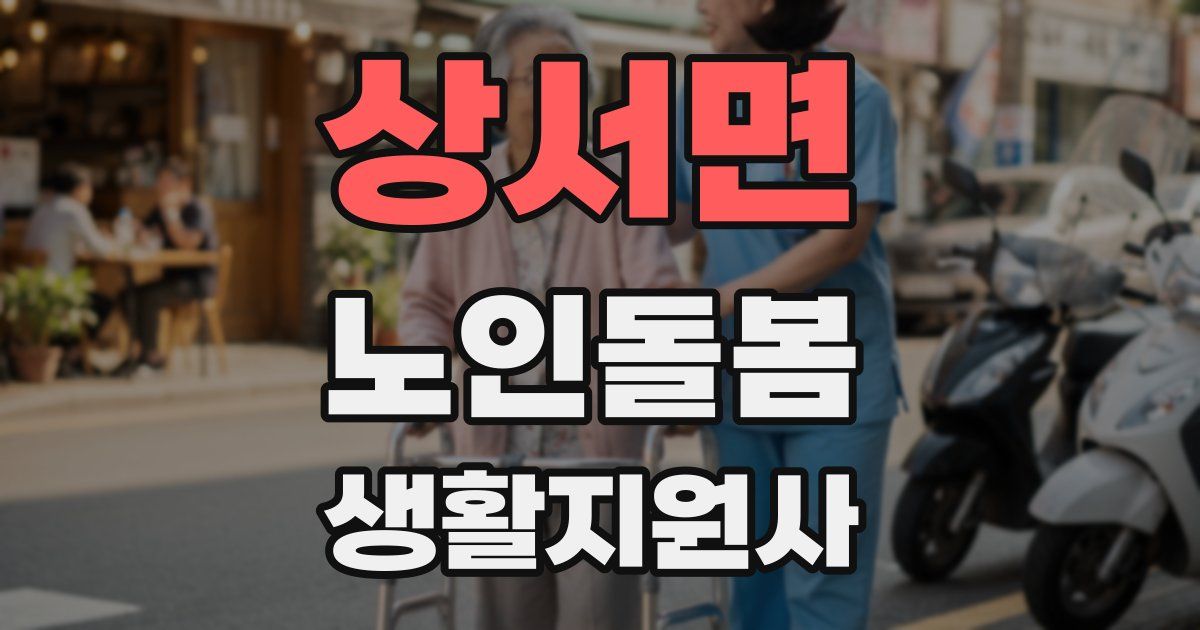 상서면 노인돌봄생활지원사 자격증