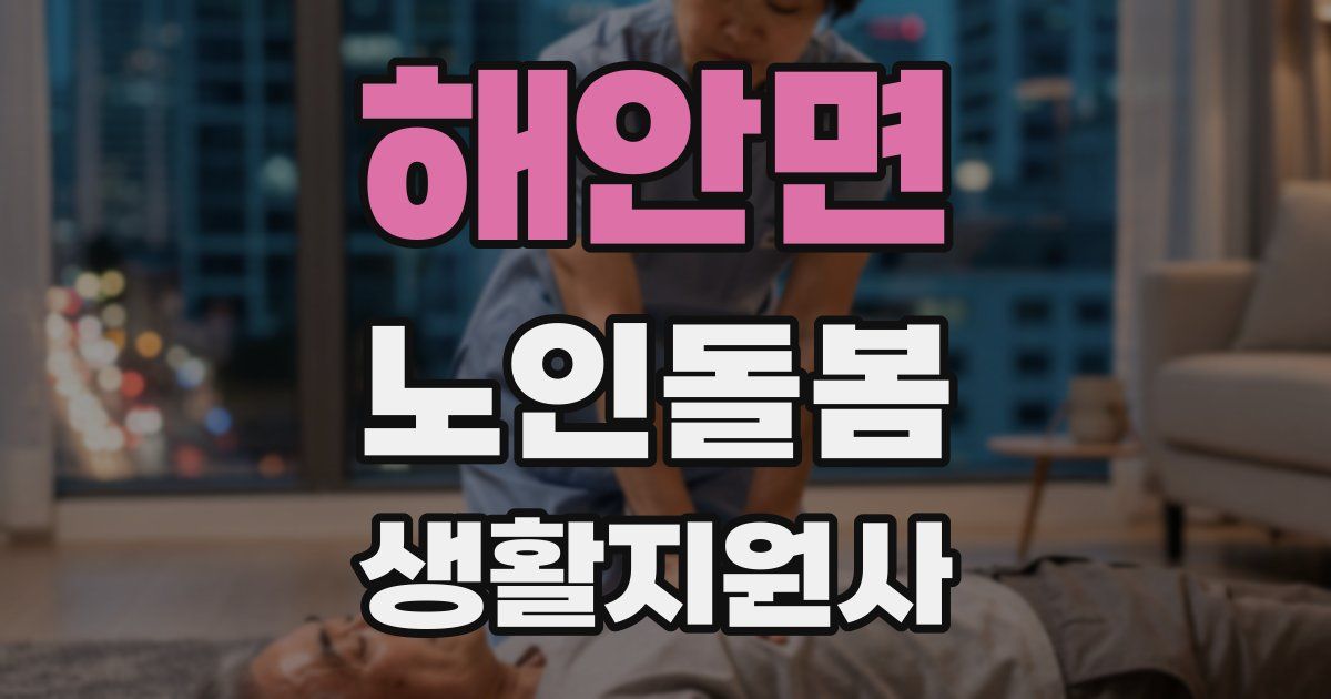 해안면 노인돌봄생활지원사 자격증