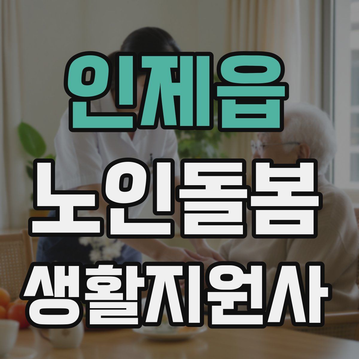 인제읍 노인돌봄생활지원사 자격증