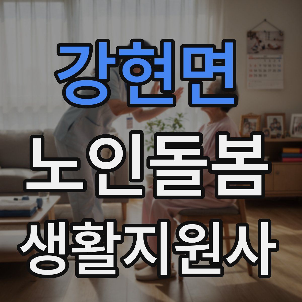 강현면 노인돌봄생활지원사 자격증