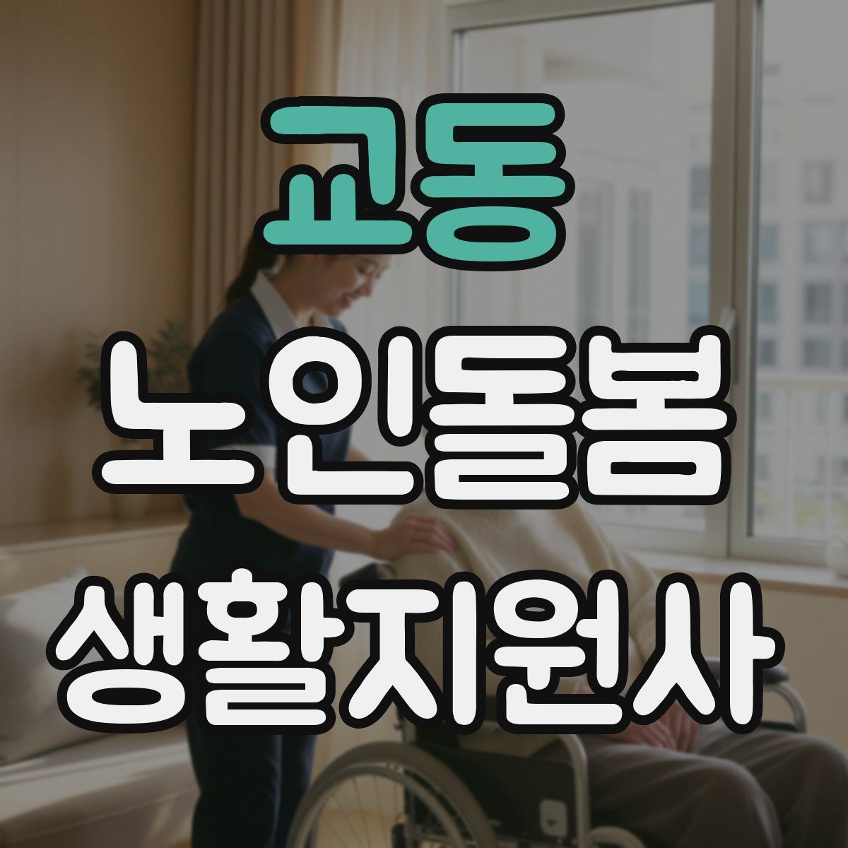 교동 노인돌봄생활지원사 자격증