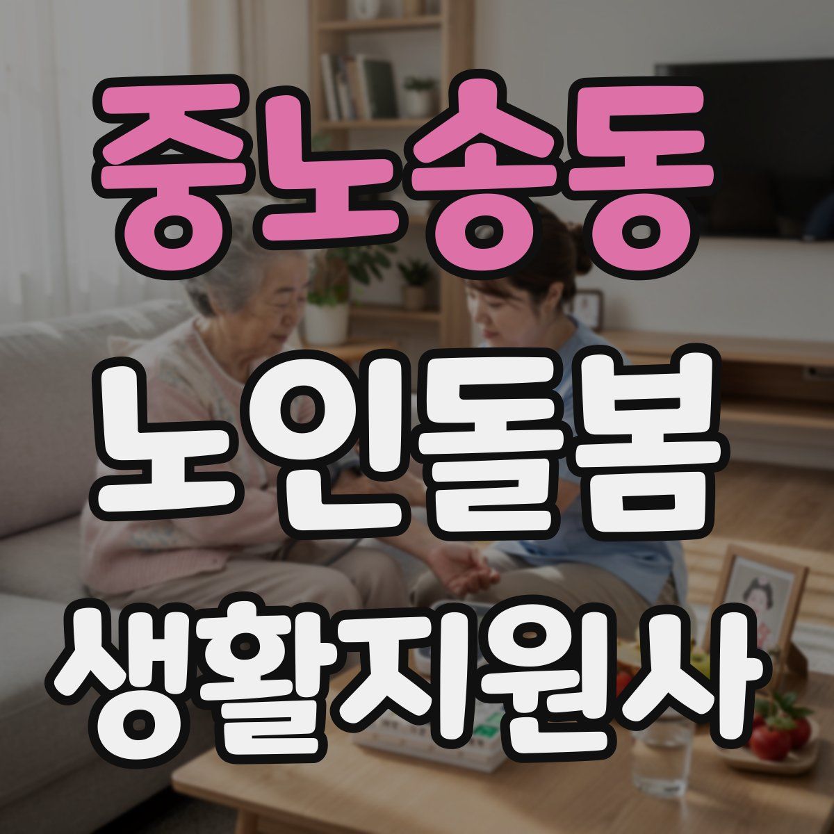 중노송동 노인돌봄생활지원사 자격증