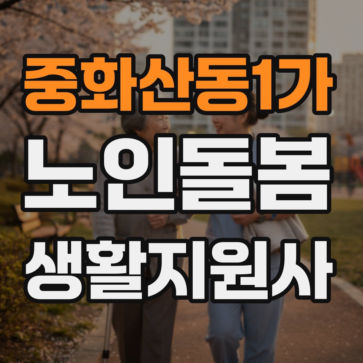 중화산동1가 노인돌봄생활지원사 자격증