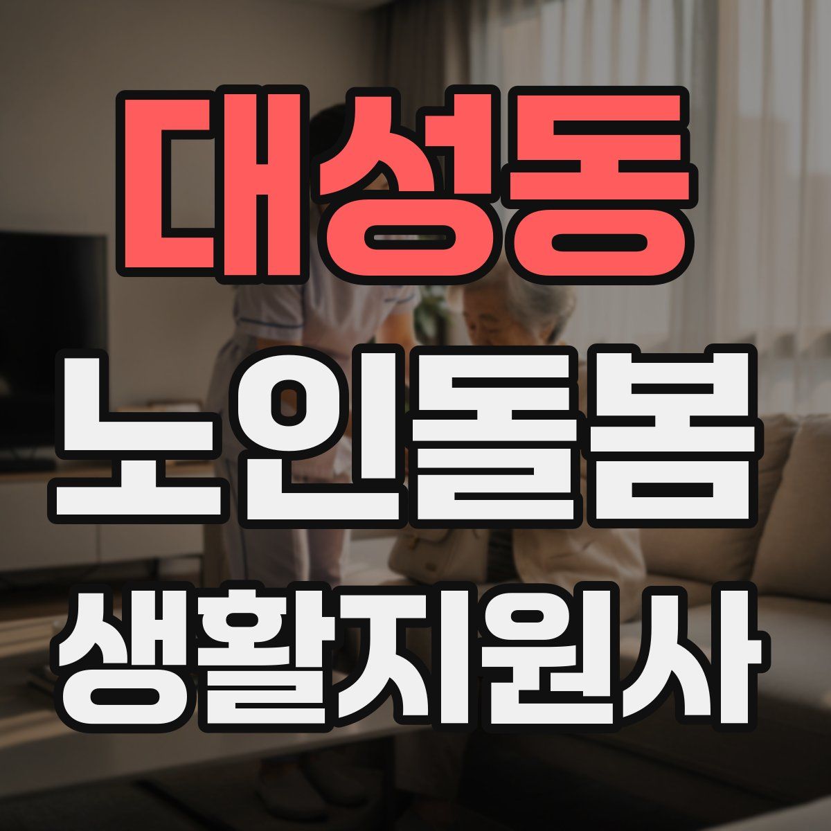 대성동 노인돌봄생활지원사 자격증