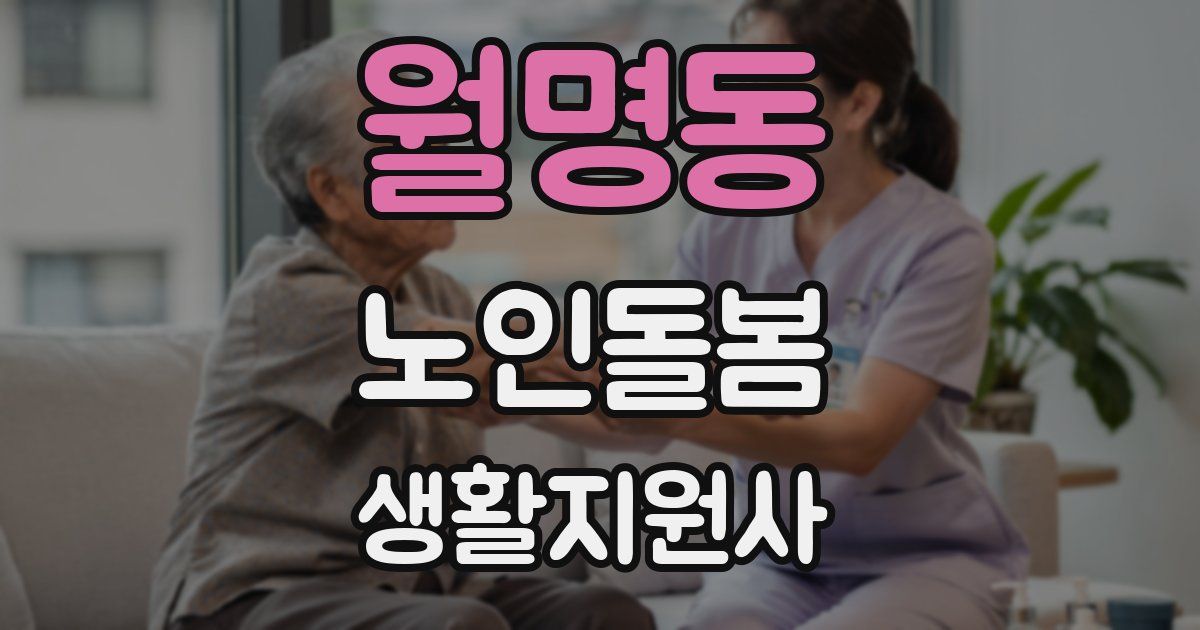 월명동 노인돌봄생활지원사 자격증