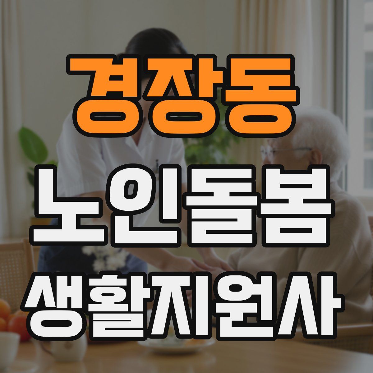 경장동 노인돌봄생활지원사 자격증