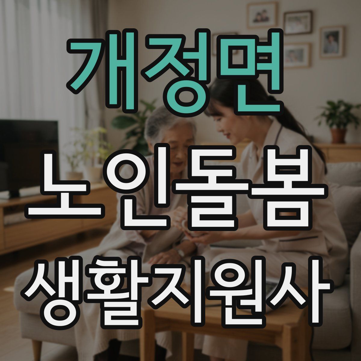 개정면 노인돌봄생활지원사 자격증