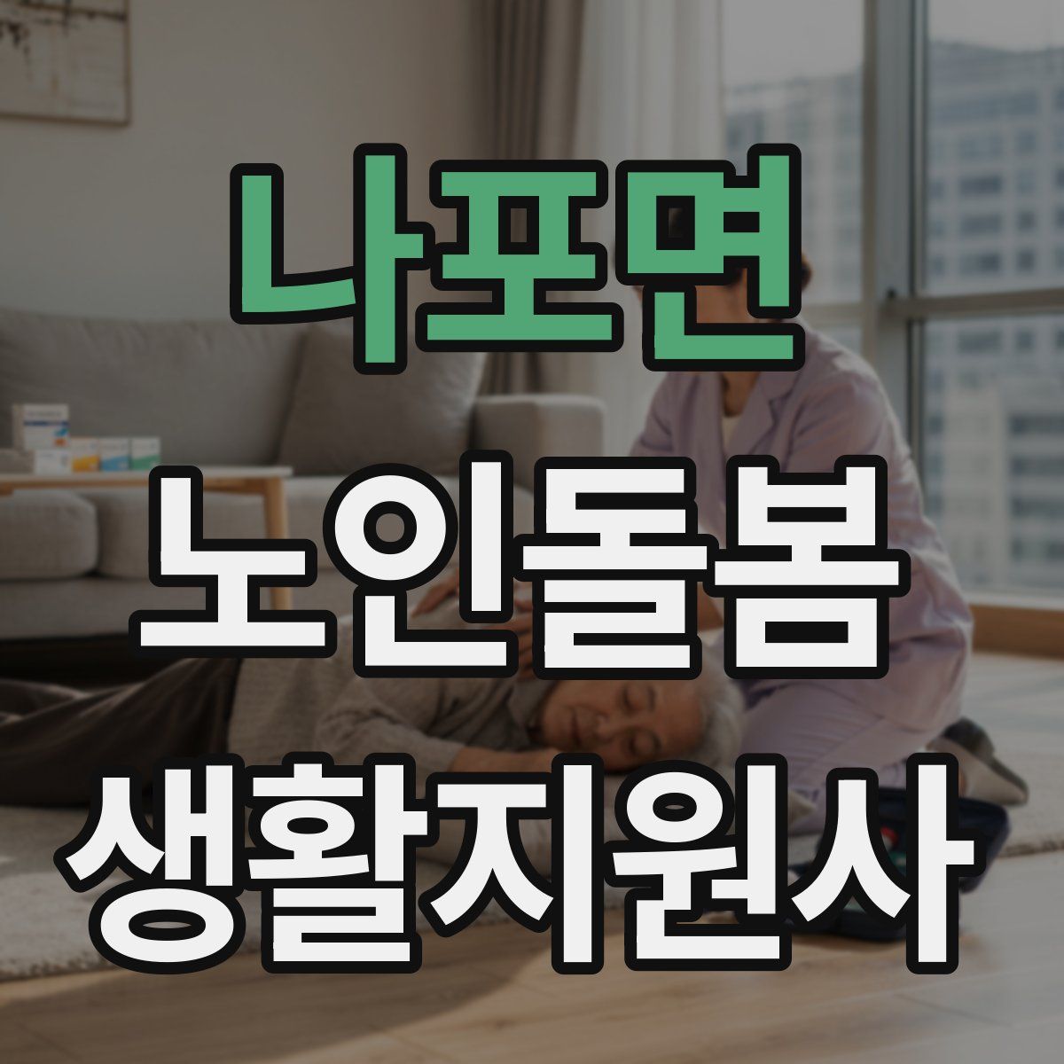 나포면 노인돌봄생활지원사 자격증
