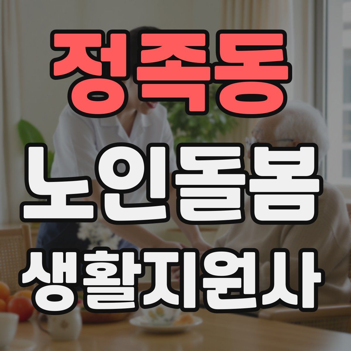 정족동 노인돌봄생활지원사 자격증