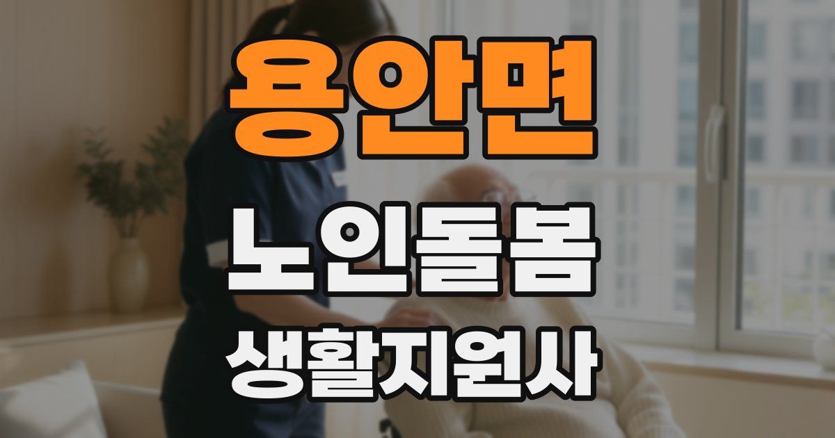 용안면 노인돌봄생활지원사 자격증