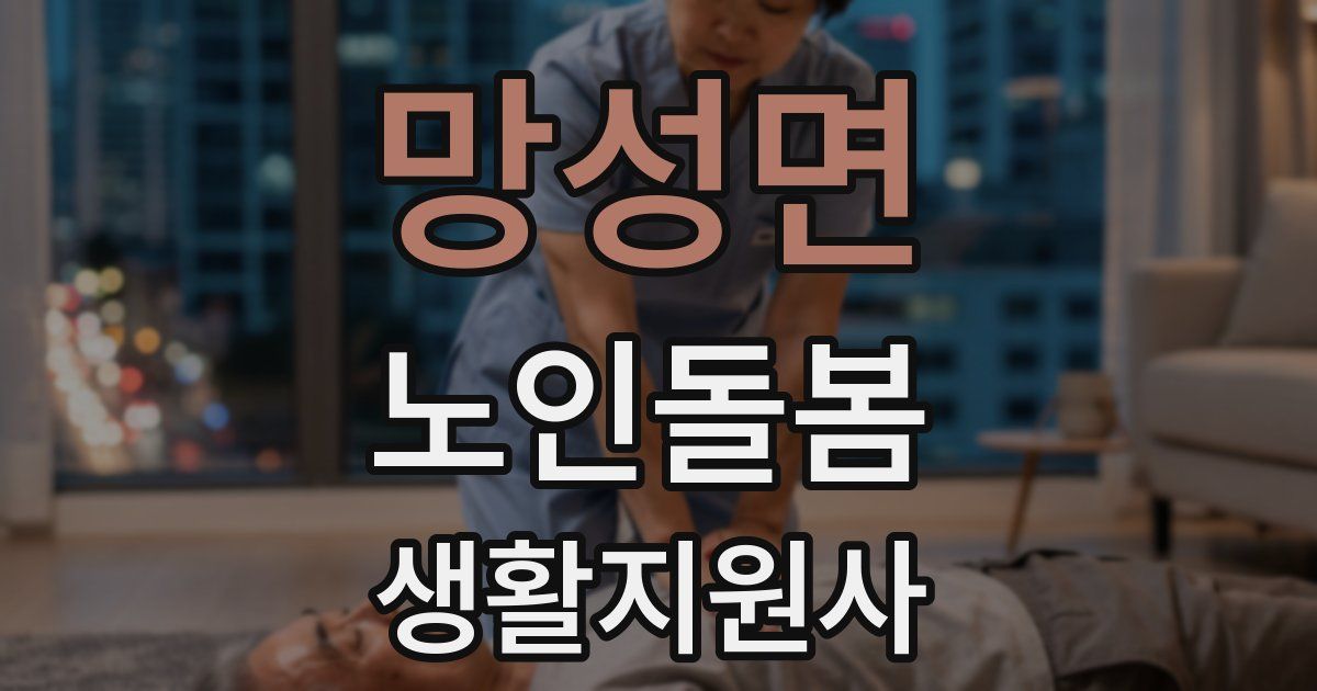 망성면 노인돌봄생활지원사 자격증
