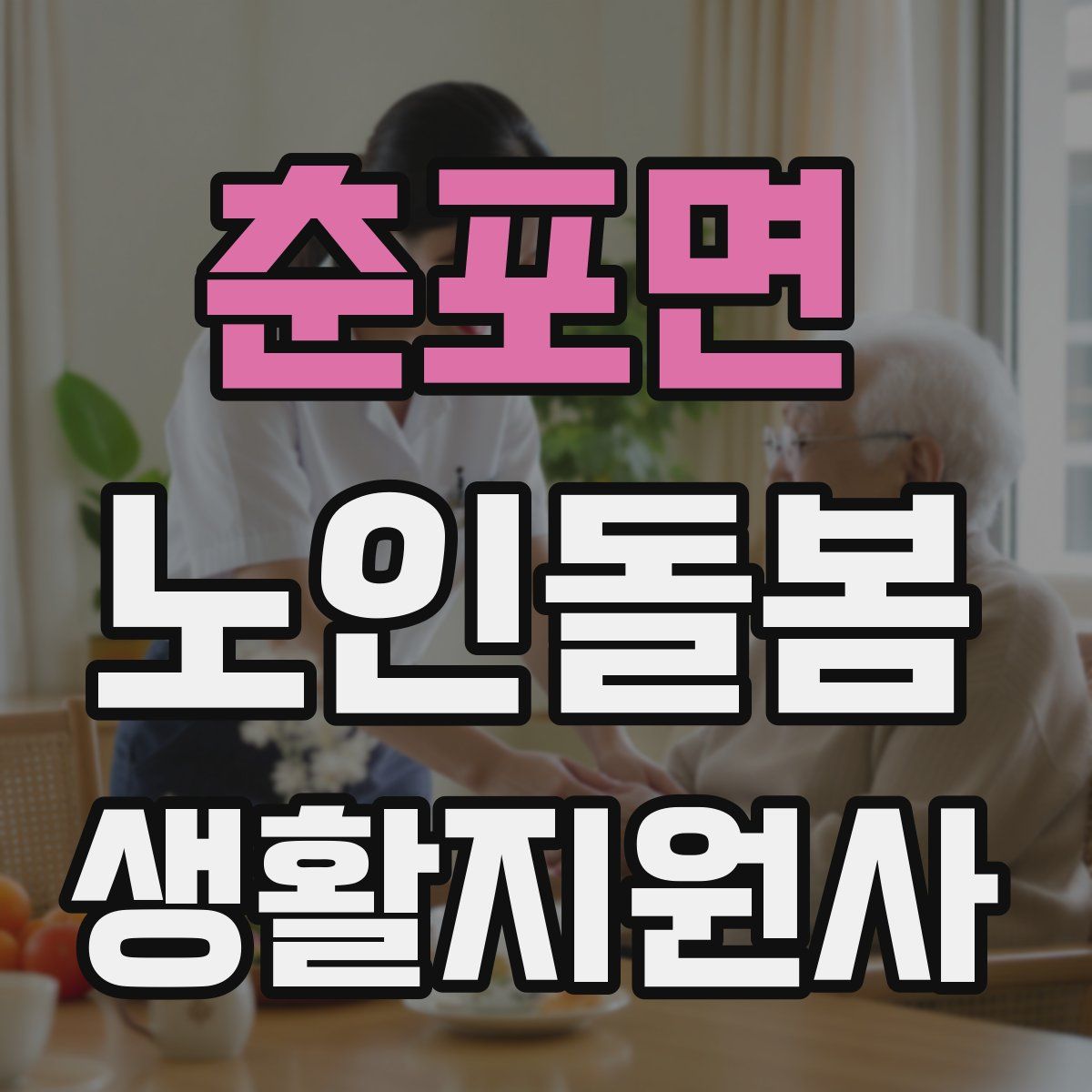 춘포면 노인돌봄생활지원사 자격증