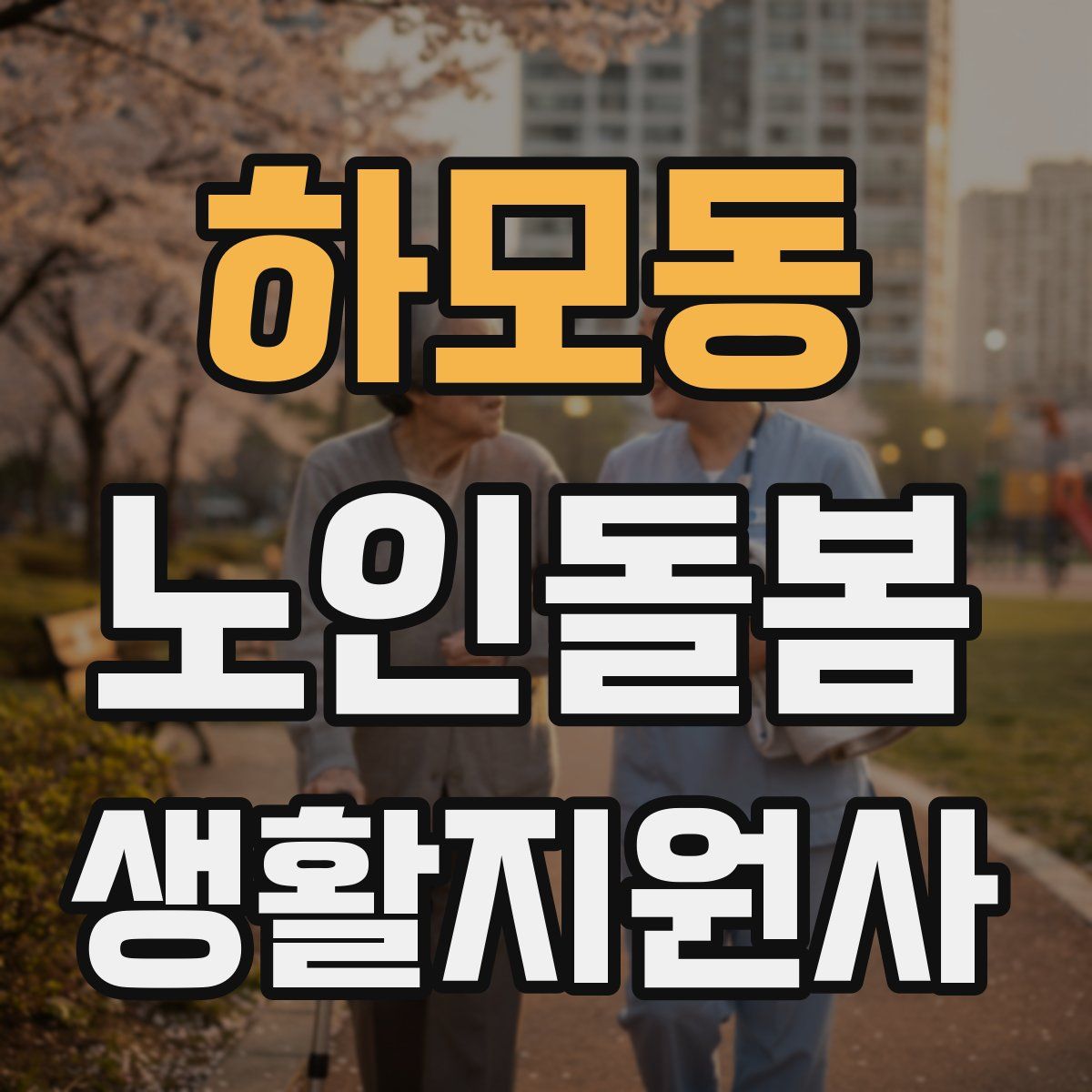 하모동 노인돌봄생활지원사 자격증