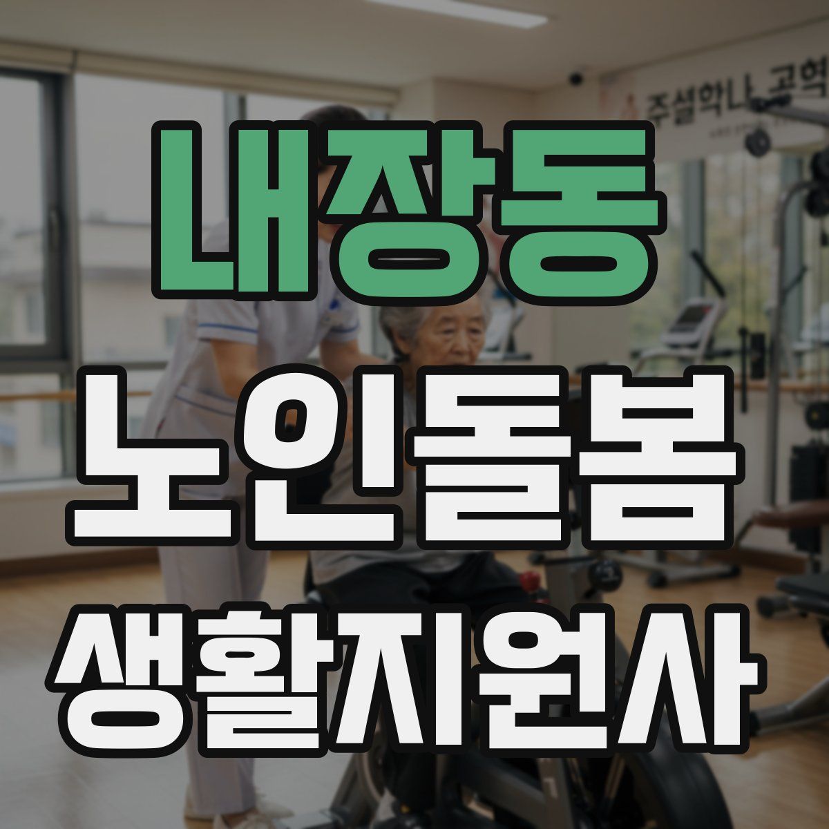 내장동 노인돌봄생활지원사 자격증