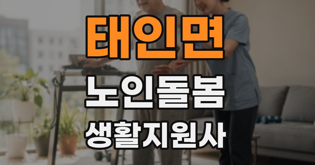 태인면 노인돌봄생활지원사 자격증