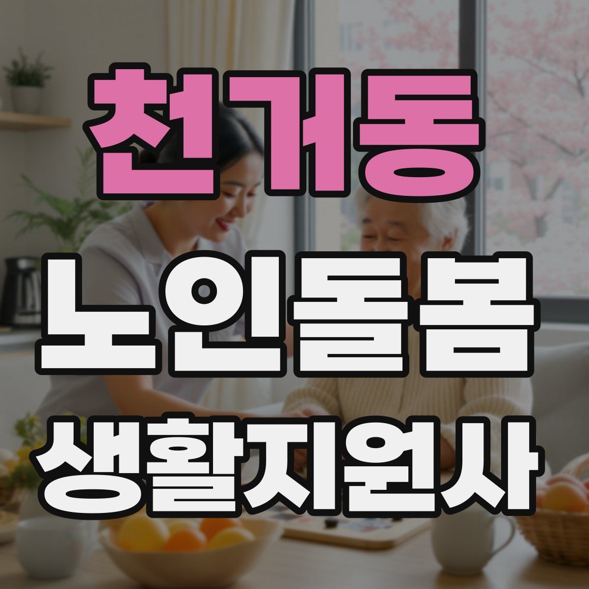 천거동 노인돌봄생활지원사 자격증