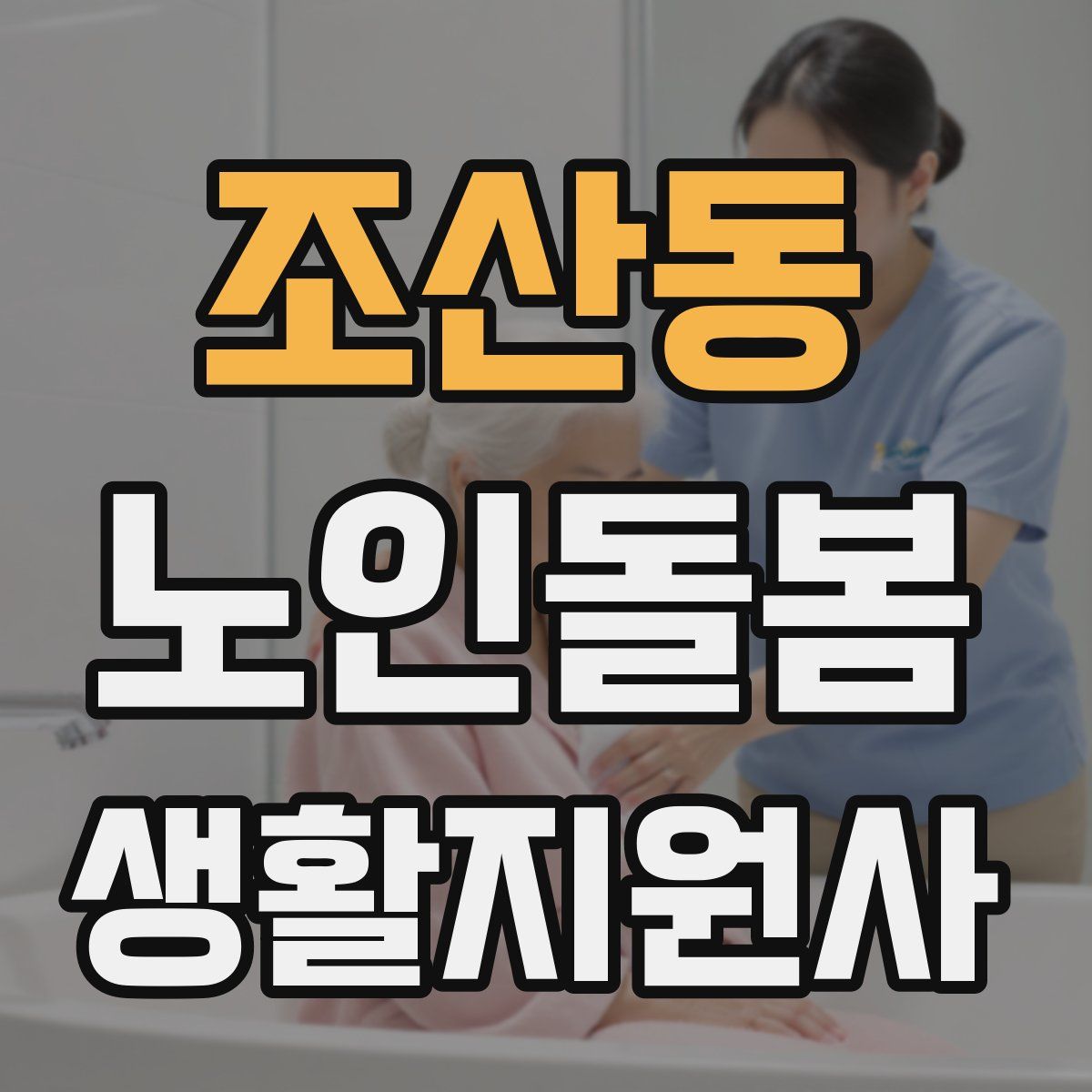 조산동 노인돌봄생활지원사 자격증