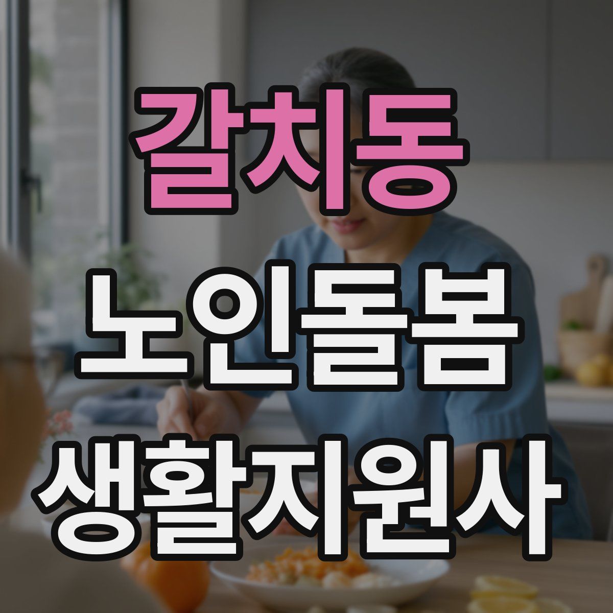 갈치동 노인돌봄생활지원사 자격증
