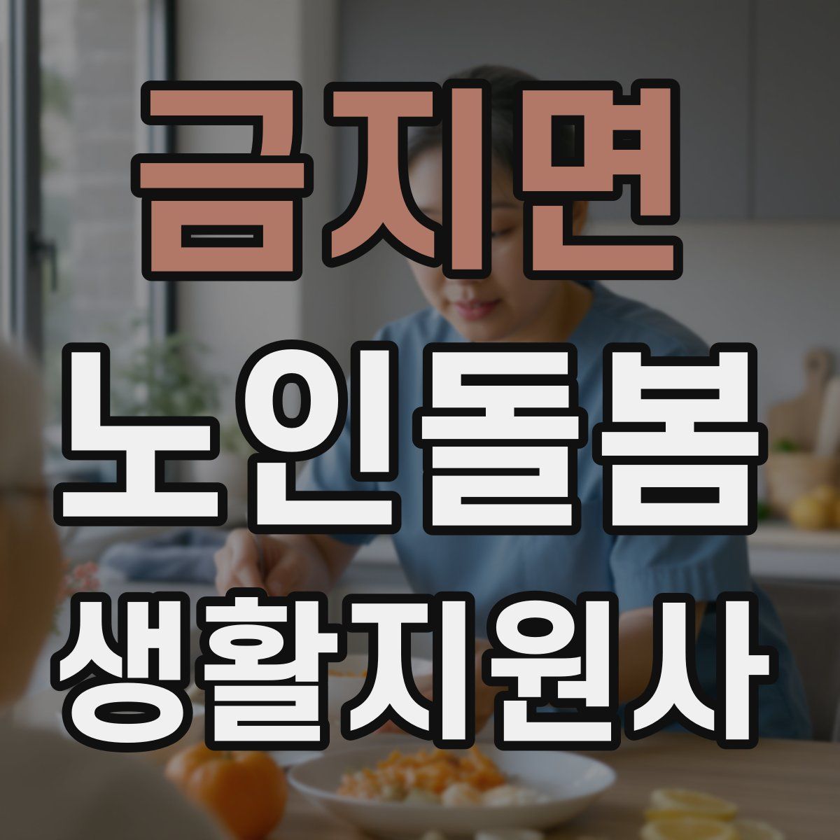 금지면 노인돌봄생활지원사 자격증