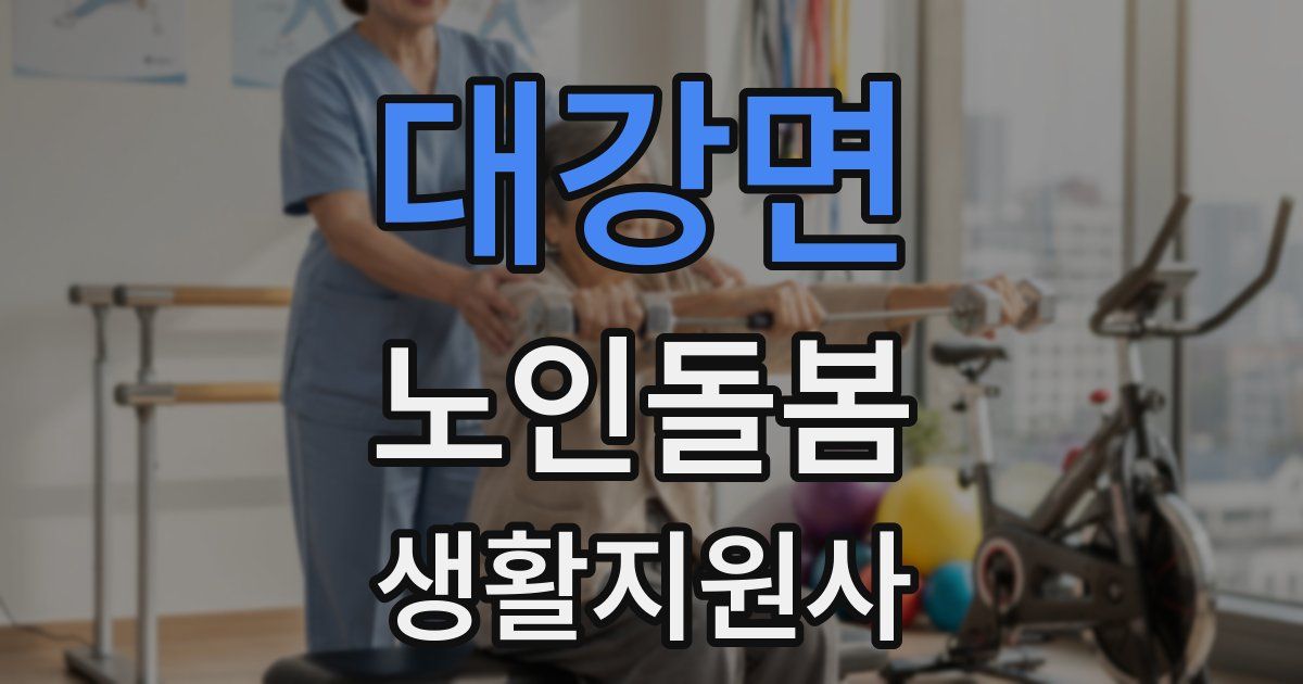 대강면 노인돌봄생활지원사 자격증