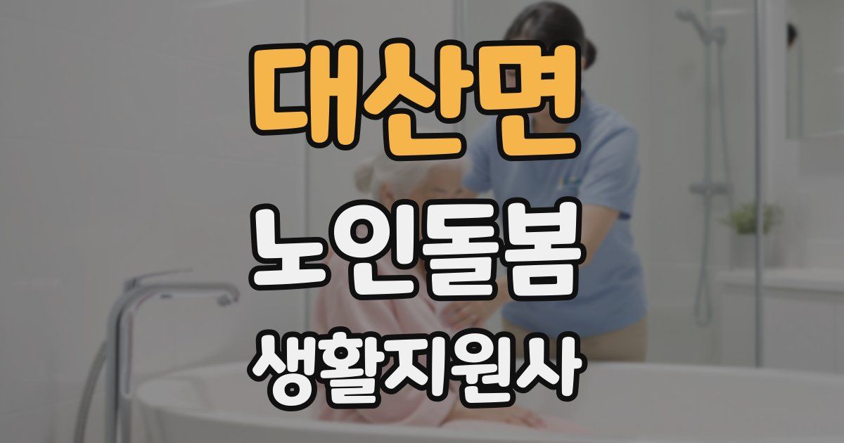 대산면 노인돌봄생활지원사 자격증
