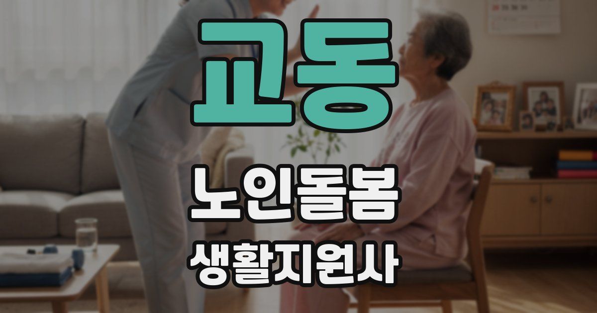 교동 노인돌봄생활지원사 자격증