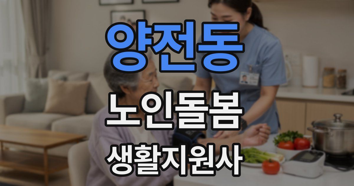 양전동 노인돌봄생활지원사 자격증