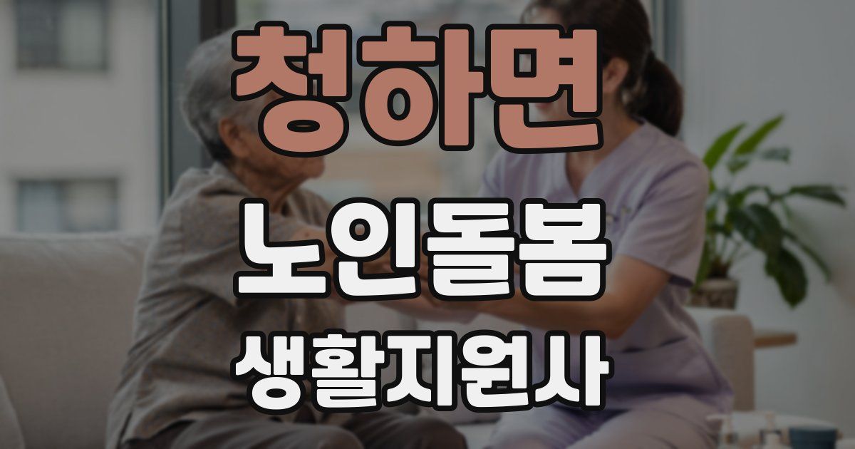 청하면 노인돌봄생활지원사 자격증