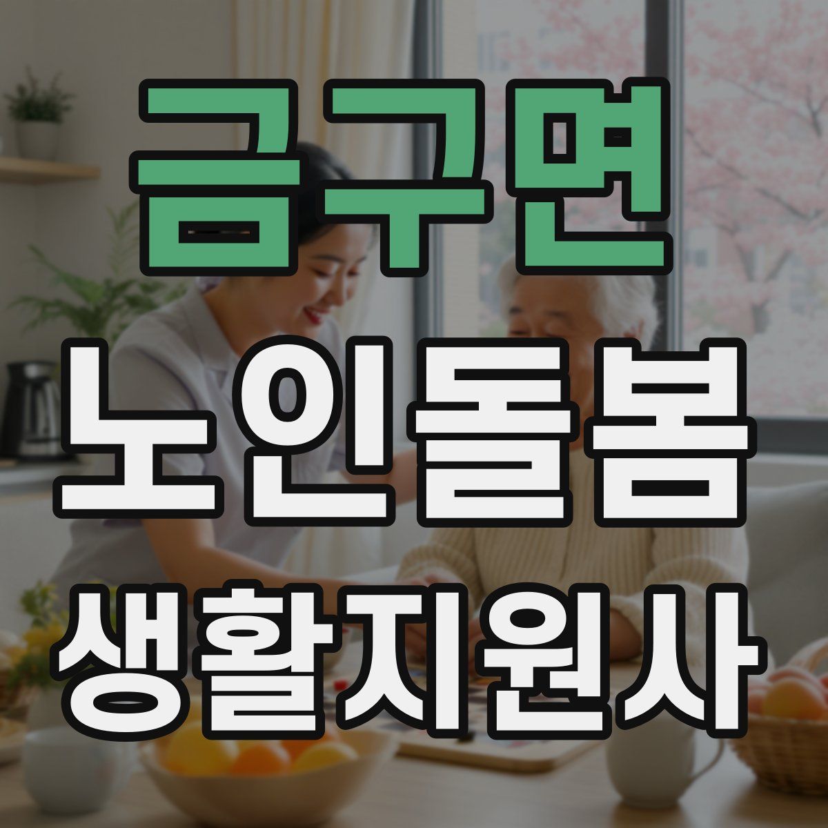 금구면 노인돌봄생활지원사 자격증