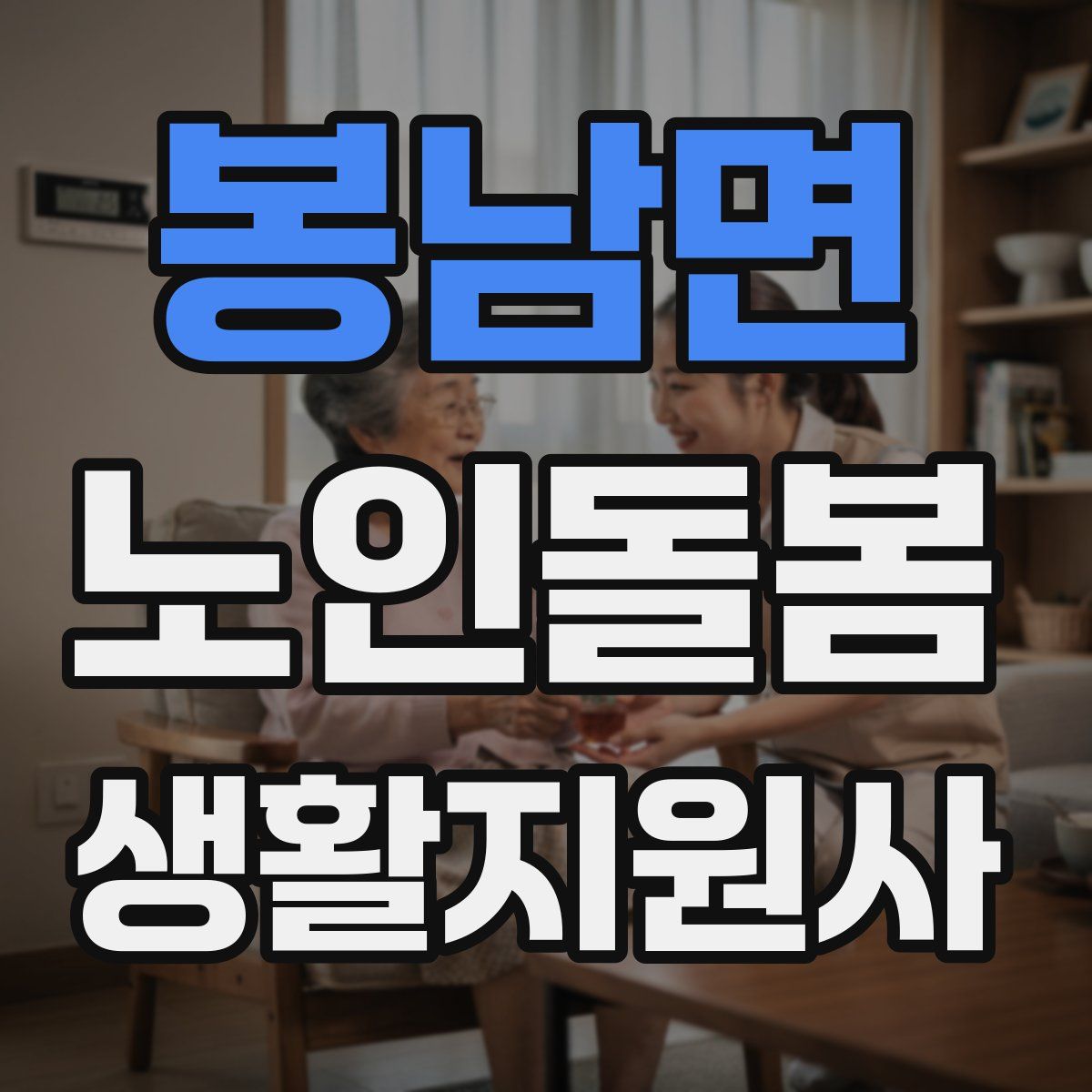봉남면 노인돌봄생활지원사 자격증